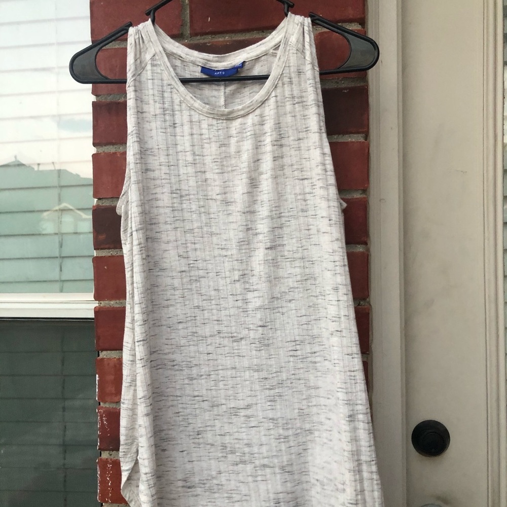 gray & white tank